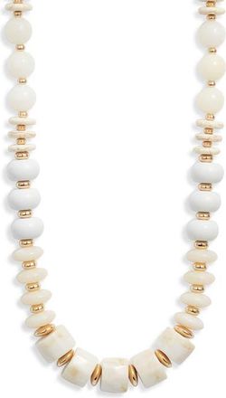 Nordstrom Mixed Beaded Necklace in Ivory Multi- Gold at Nordstrom