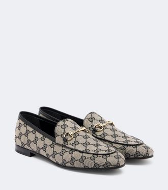 Gucci Jordaan Horsebit GG canvas loafers