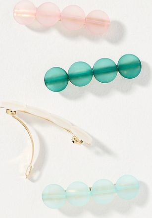 Anthropologie Citrus Barrettes, Set of 4