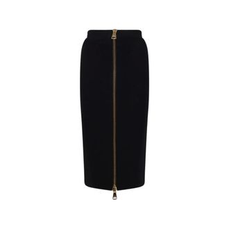 Elisabetta Franchi Rokken, Dames, Zwart, M, Zip Skirt
