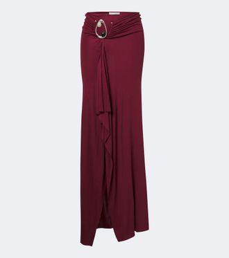 CHRISTOPHER ESBER Orica Crystal gathered jersey maxi skirt