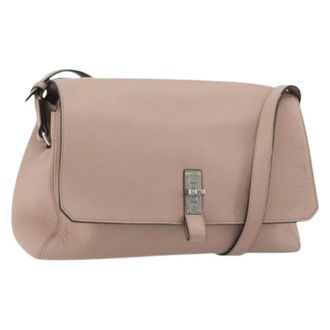 Bally Pre-owned Shoulder Bag - Dames - Pre-owned - Roze - Maat: ONE Size Leer