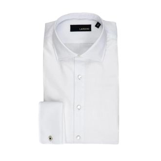 Lardini Frontale Plissettato - Heren - Zakelijke Overhemden - Wit - 3XL - Overhemden
