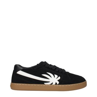 Palm Angels Zwarte Leren Low Top Sneakers