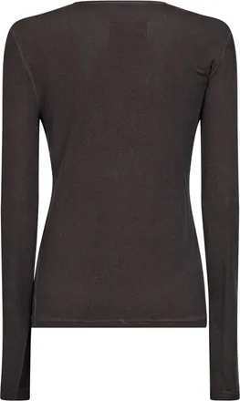 Uma Wang Womens T-Shirt Twisted Jersey Brown Modal Knitwear Sweater