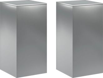 vidaXL Soporte De Plantas 2 Pcs Plateado 40 X 40 X 80 Cm Vidaxl