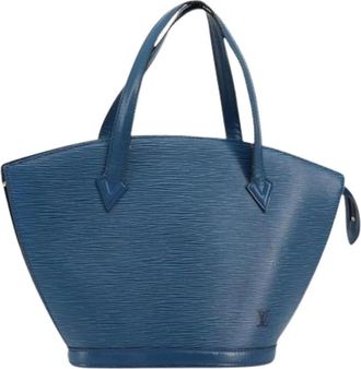 Louis Vuitton Pre-owned Shoulder Bag - Dames - Vintage Handtas - Blauw - ONE Size - Leer - Vintage