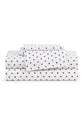 Tommy Hilfiger Daystar Sheet Set in Navy Blue/classic Red at Nordstrom, Size Twin Xl
