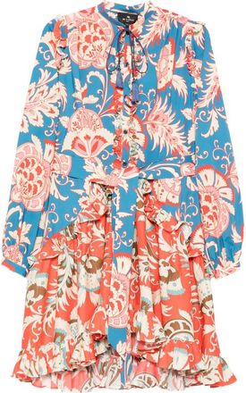 Etro Floral Ruffled Mini Dress