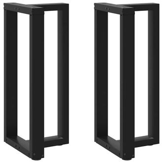 Berkfield Home Bar Table Legs T-Shaped&not;2 pcs Black 40x35x(90-91) cm Steel