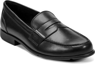 Rockport Womens Rockport Classic M76443 Penny Loafers Black Leather Dress Shoes HAWK3010