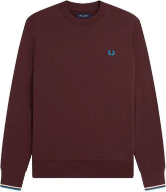 Fred Perry Klassieke Katoenen Sweatshirt Bordeaux - Heren - Sweatshirts - Rood - M - Katoen - Hoodies & sweatvesten