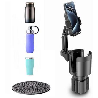 OEM Soporte Para Tel&eacute;fono Para Portavasos, Soporte Para Portavasos 2 En 1 Con Brazo Giratorio De 360&deg; Para Autom&oacute;vil, Compatible Con Todos Los Tel&eacute;fonos D