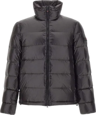 Peuterey Quilted Down Jacket With High Collar And Cropped Fit