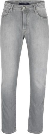 Atelier Noterman Slim-fit Jeans - Heren - Slim Fit Jeans - Grijs - W34 L36 - Leer - Jeans