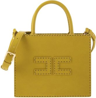 Elisabetta Franchi Small Tote With Contrast Stitching