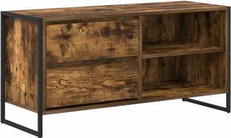 vidaXL TV Cabinet Smoke Oak 100 x 36 x 49.5 cm Engineered Wood vidaXL