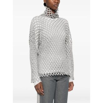Sportmax Open-knit Funnel-neck Sweater