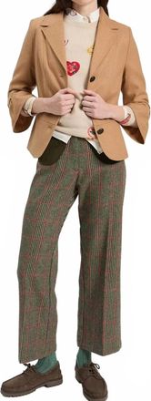 Vilagallo Tweed Ruffle Sleeve Jacket In Beige
