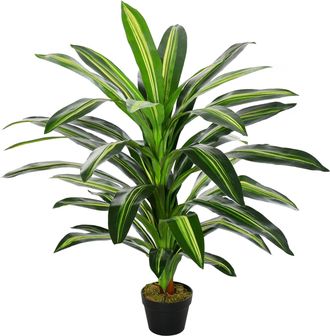 OUTSUNNY 110 cm Artificial Dracaena Plant with Pot | TJ Hughes