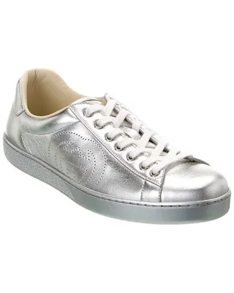 Giuseppe Zanotti Metallic Silver Chrome deals Leather Low-Top Sneakers $795 VGUC 38.5