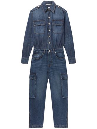 Stella McCartney denim cargo jumpsuit - women - Cotton - S - Blue