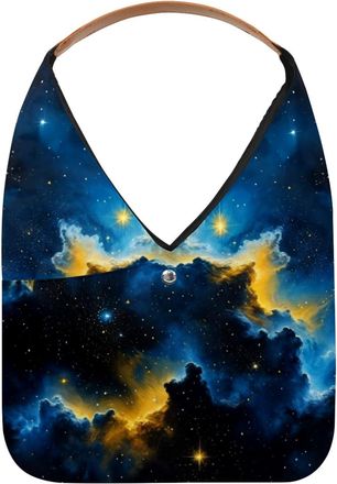 Generic Stars Nebula Reusable Lightweight Grocery Bags - Foldable Into Compact Pouch, Washable & Sturdy, Multipurpose for Shopping and Travel