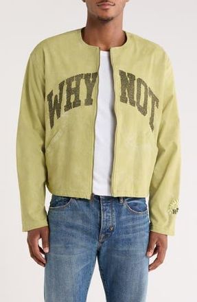 Honor The Gift Twill Washed Front Zip Jacket in Green at Nordstrom Rack, Size Small