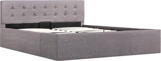 vidaXL Vidaxl - Cama canapé hidráulica almacenaje sin colchón taupe 140x200 cm