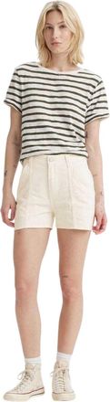 Levi's Denim-carpenter-shorts voor dames (Wit)