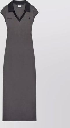 Courr&egrave;ges cotton polo maxi dress