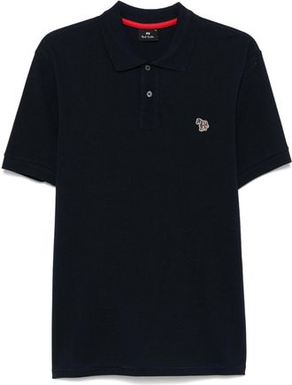 Paul Smith zebra-patch polo shirt - Blue