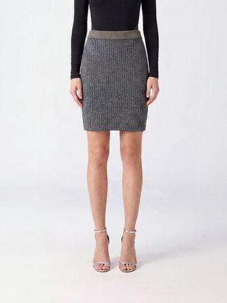 Balmain Minigonna a tubino in maglia a vita alta con ricamo di paillettes
