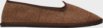 Vibi Venezia Furlana Herringbone Wool-Blend Slippers