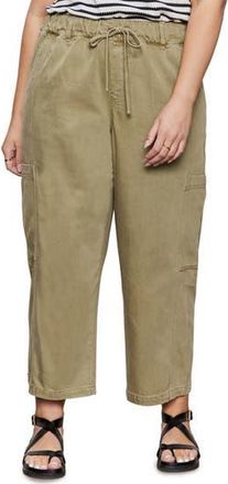 Sanctuary Area Pull-On Ankle Wide Leg Twill Cargo Pants in Bamboo at Nordstrom Rack, Size 2X