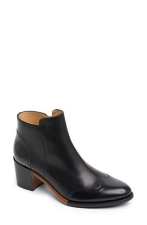 The Office of Angela Scott Miss Rosario Wingtip Bootie in Black On Black at Nordstrom, Size 6.5Us