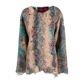 Vitelli Truien & Vesten, Dames, Veelkleurig, M, Wol, Doomboh Crewneck