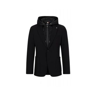 HUGO BOSS Jassen, Heren, Zwart, M, Leer, Boss - Jassen > Blazers