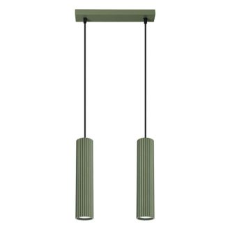 Sollux Lighting L&aacute;mpara de techo verde oliva aluminio alt. 30 cm