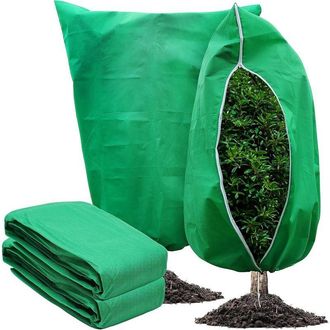 OEM Juego De 2 Fundas Para Plantas De Invierno, 120 X 180 Cm, Tama&ntilde;o Grande, Transpirables, Resistentes Al Desgarro, Reutilizables, Con Cord&oacute;n, Verde (120