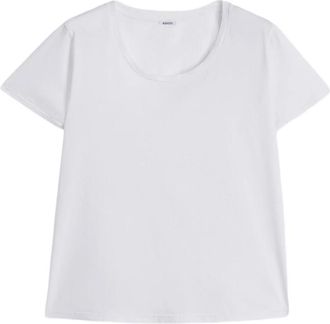 Aspesi Cotton Jersey T-shirt met print - Dames - T-shirts - Wit - XS - Katoen - Tops