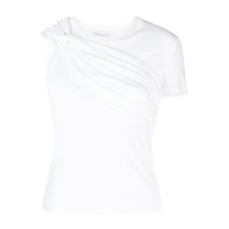 Blumarine Dames, Tops, Wit, Maat: XS Katoen