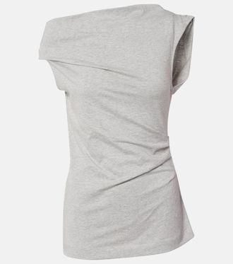 Dries Van Noten Draped cotton jersey top