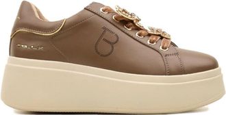 Tosca Blu Dazzling Platform Sneakers - Dames - Sneakers - Bruin - 38 EU - Leer - Schoenen
