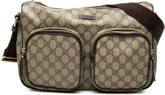 Gucci Pre-owned Gucci GG Supreme Double Pocket Crossbody Unisex RYD1FYASHE57J2GV