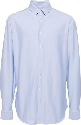 Giorgio Armani striped slim-fit shirt - men - Elastane/Cotton/Polyamide - 43 - Blue