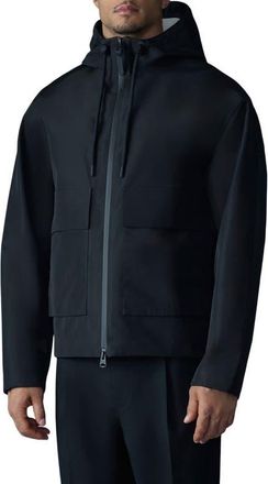 Mackage Eric Hooded Raincoat in Black-Trench at Nordstrom, Size 38