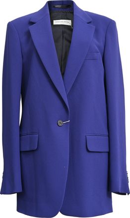 Dries Van Noten Single-Breasted Blazer in Blue Polyester