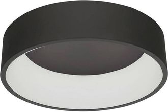 Trade Shop Trade Shop - Plafoniera Tonda Led 30 W Cct 3000k 4000k Lampada Parete Muro Luce 40cm - Negro
