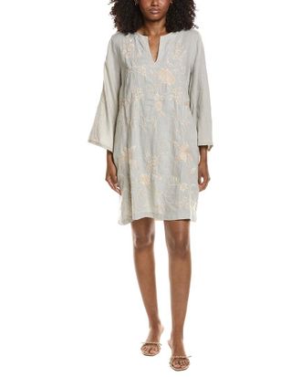 Johnny Was Kimono Sleeve Relaxed Linen Shift Dress